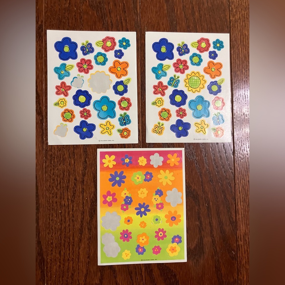 1990s Hallmark Flower Stickers